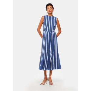 Whistles Eliza Stripe Print Midi Dress